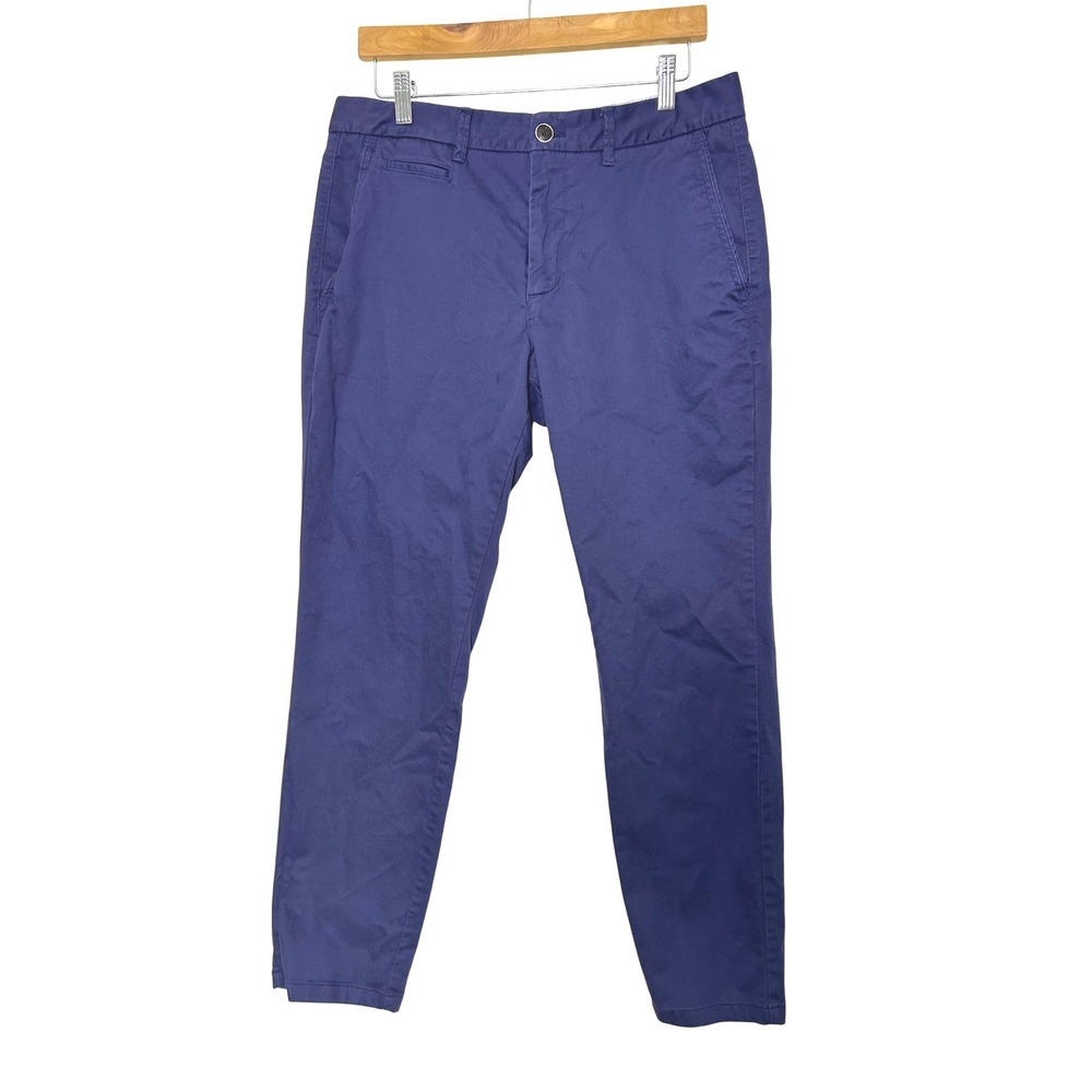Perk Chinos Mens 33x30 Blue Slim Fit Stretch‎ Feel Good Chino Business Casual